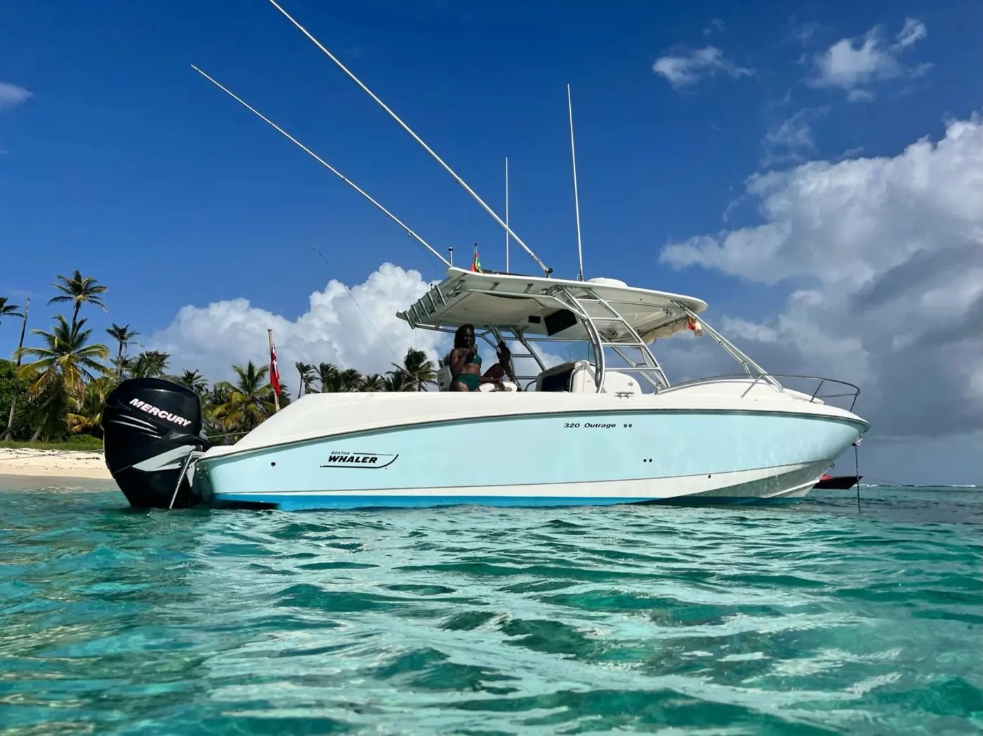 Epiphany anchored off a quiet Grenada beach